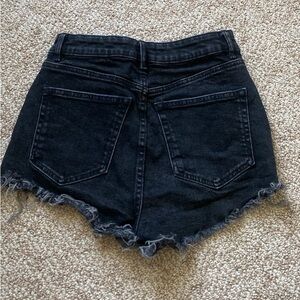 Zara black jean shorts